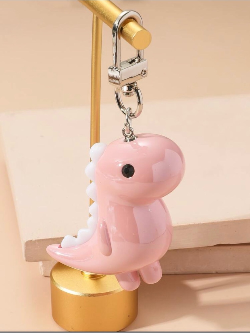 Pink Dinosaur Keychain/Bag Charm